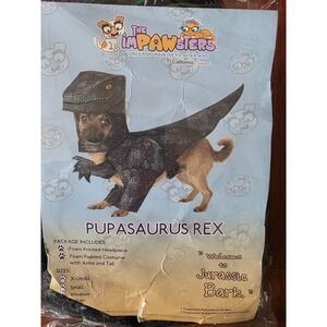California Costumes Impawsters Pupasaurus Rex Dinosaur Dog Costume Grey Small
